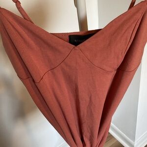 mink pink body con dress